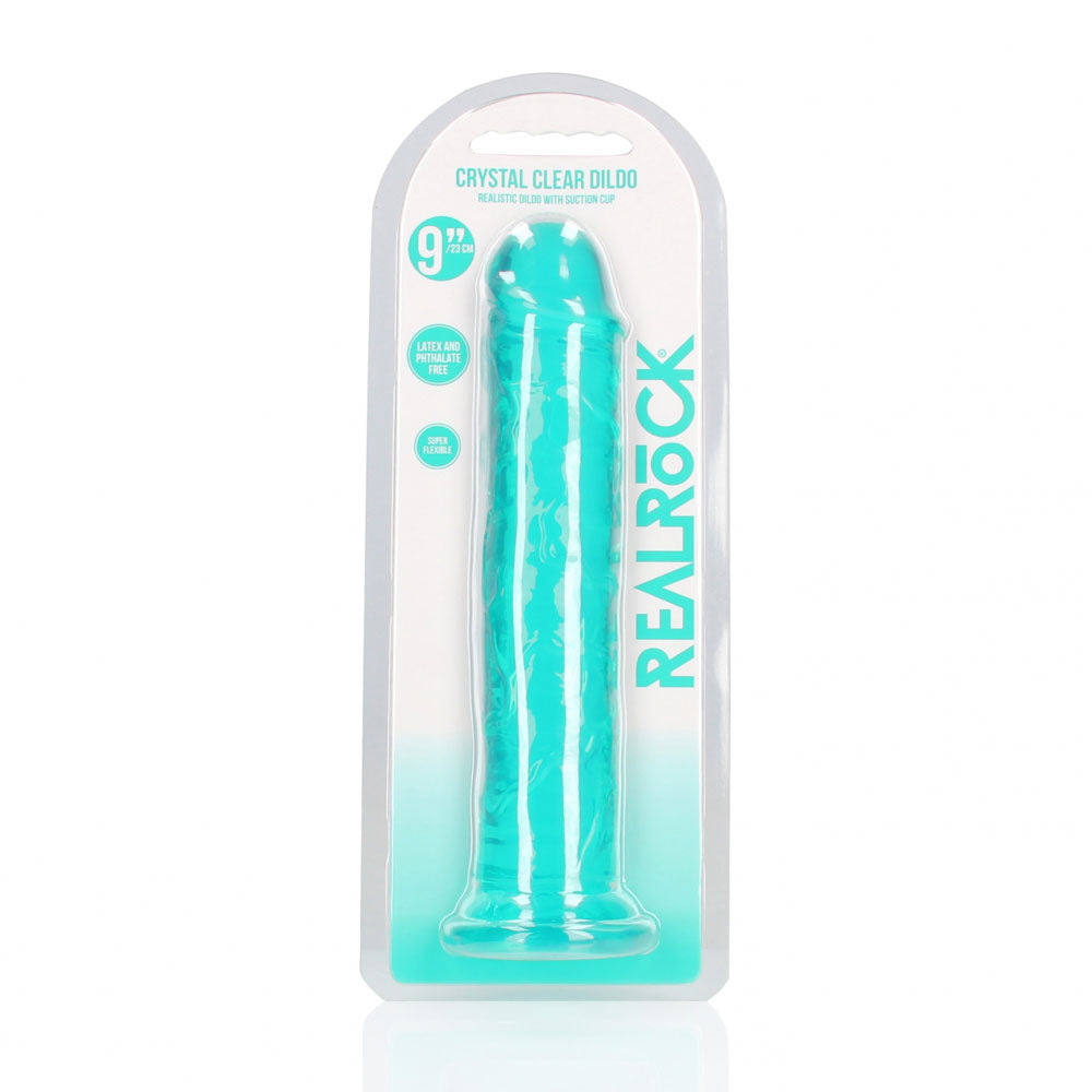 REALROCK 25 cm Straight Dildo - Turquoise 25 cm (10'') Dong