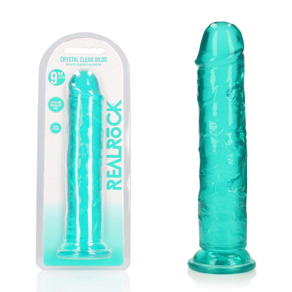 REALROCK 25 cm Straight Dildo 25 cm (10'') Dong - Turquoise