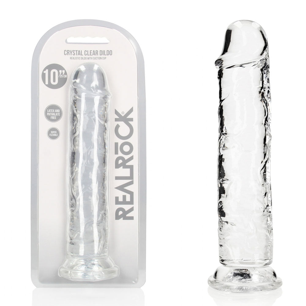 REALROCK 28 cm Straight Dildo 28 cm (10'') Dong - Clear