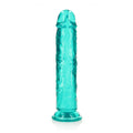 REALROCK 28 cm Straight Dildo - Turquoise - Turquoise 28 cm (10'') Dong
