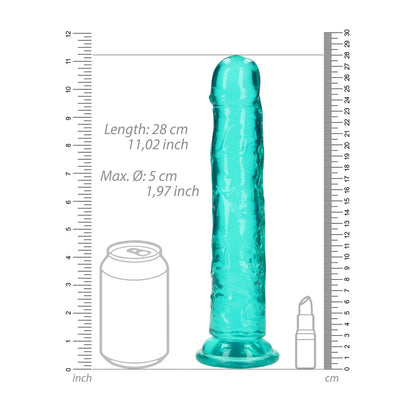 REALROCK 28 cm Straight Dildo - Turquoise 28 cm (10'') Dong