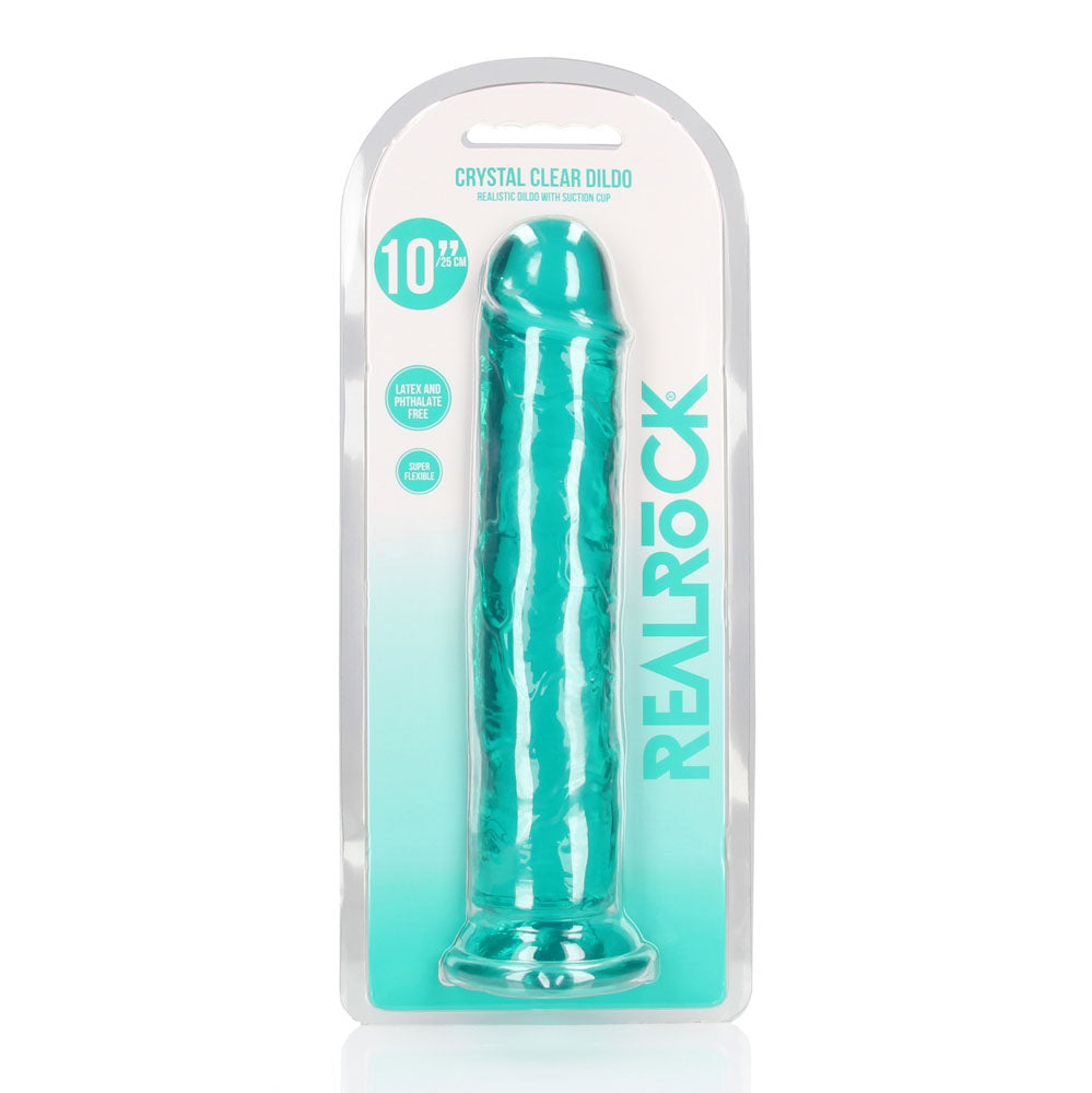 REALROCK 28 cm Straight Dildo - Turquoise 28 cm (10'') Dong