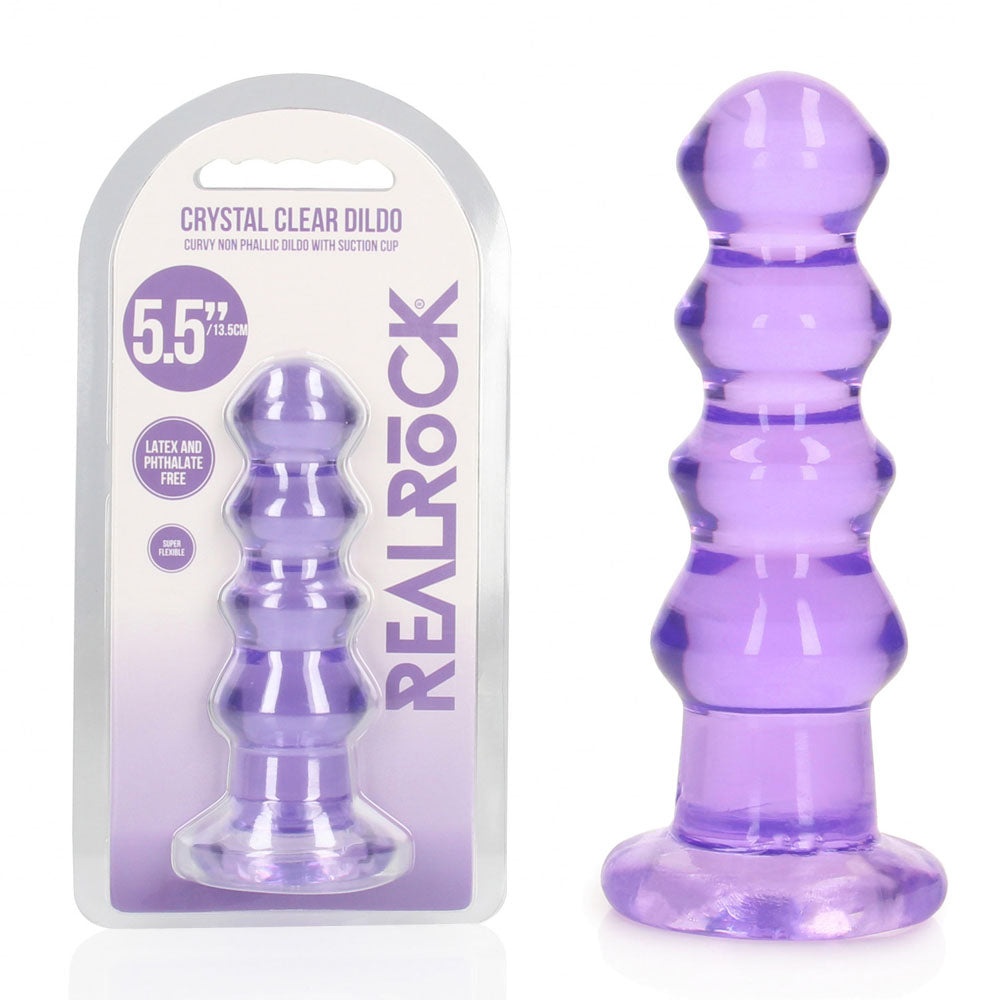 REALROCK 14 cm Curvy Anal Plug 14 cm (4.5'') Butt Plug - Purple
