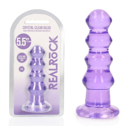 REALROCK 14 cm Curvy Anal Plug 14 cm (4.5'') Butt Plug - Purple