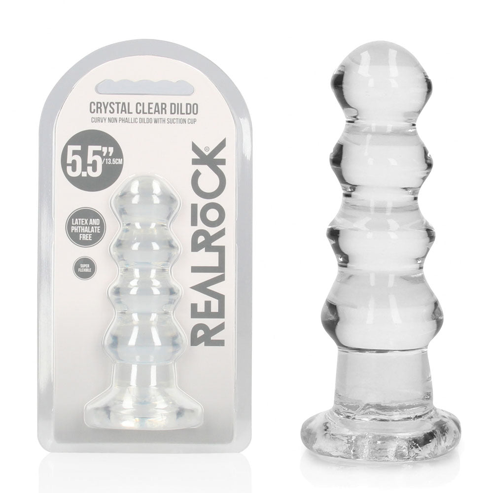 REALROCK 14 cm Curvy Anal Plug 14 cm (4.5'') Butt Plug - Clear