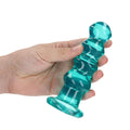 REALROCK 14 cm Curvy Anal Plug - Turquoise - Turquoise 14 cm (4.5'') Butt Plug