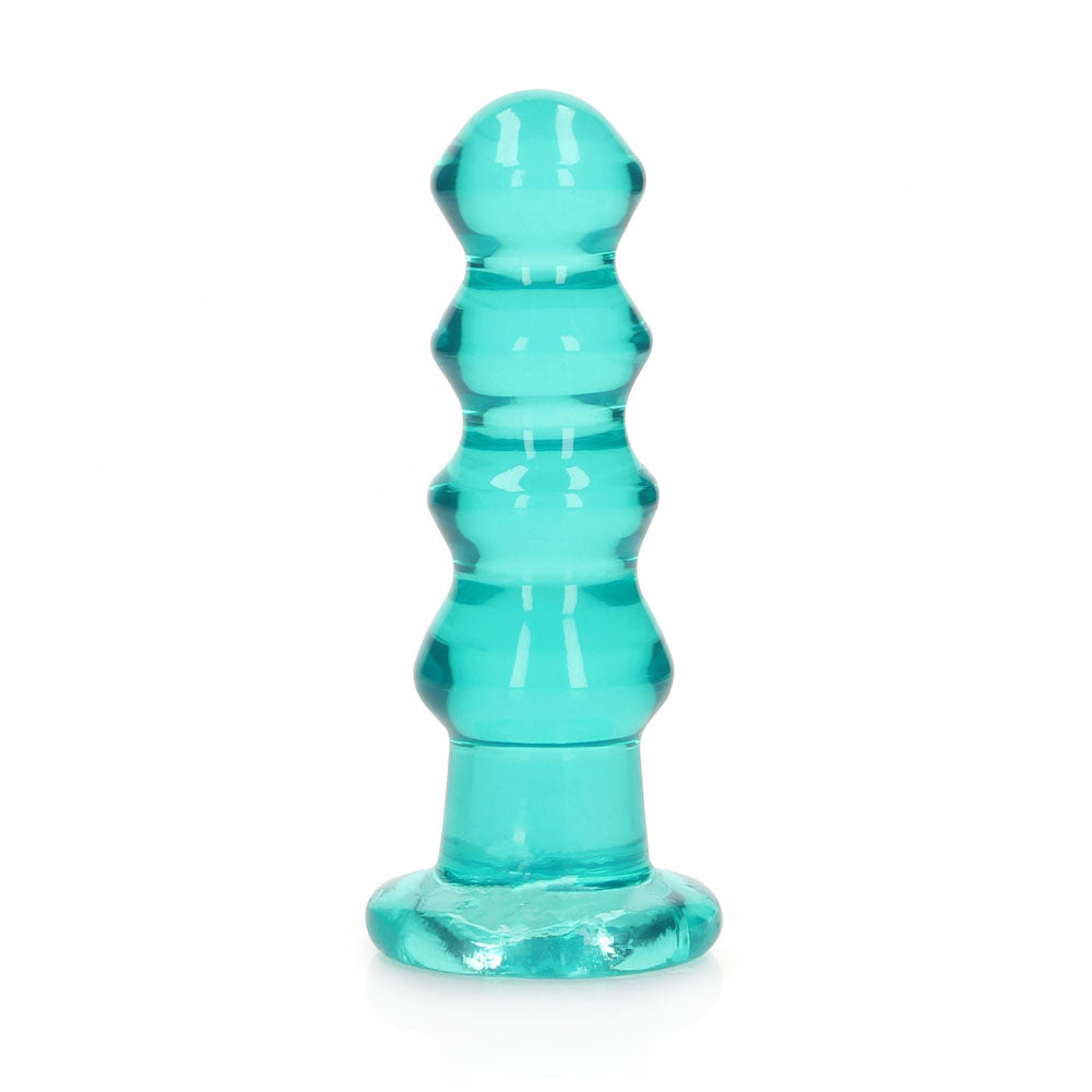 REALROCK 14 cm Curvy Anal Plug - Turquoise 14 cm (4.5'') Butt Plug