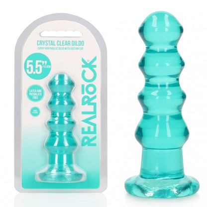 REALROCK 14 cm Curvy Anal Plug 14 cm (4.5'') Butt Plug - Turquoise
