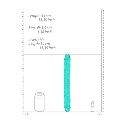 REALROCK 34 cm Double Dong - Turquoise 34 cm (14'') Double Dong