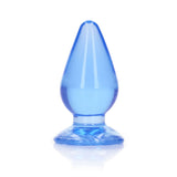 REALROCK 9 cm Anal Plug - Blue - Blue 9 cm (3.5'') Butt Plug - Image 1