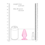 REALROCK 9 cm Anal Plug - Pink - Pink 9 cm (3.5'') Butt Plug - Image 4