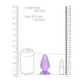 REALROCK 9 cm Anal Plug - Purple - Purple 9 cm (3.5'') Butt Plug
