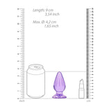 REALROCK 9 cm Anal Plug - Purple - Purple 9 cm (3.5'') Butt Plug - Image 4