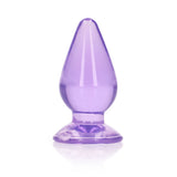 REALROCK 9 cm Anal Plug - Purple - Purple 9 cm (3.5'') Butt Plug - Image 1
