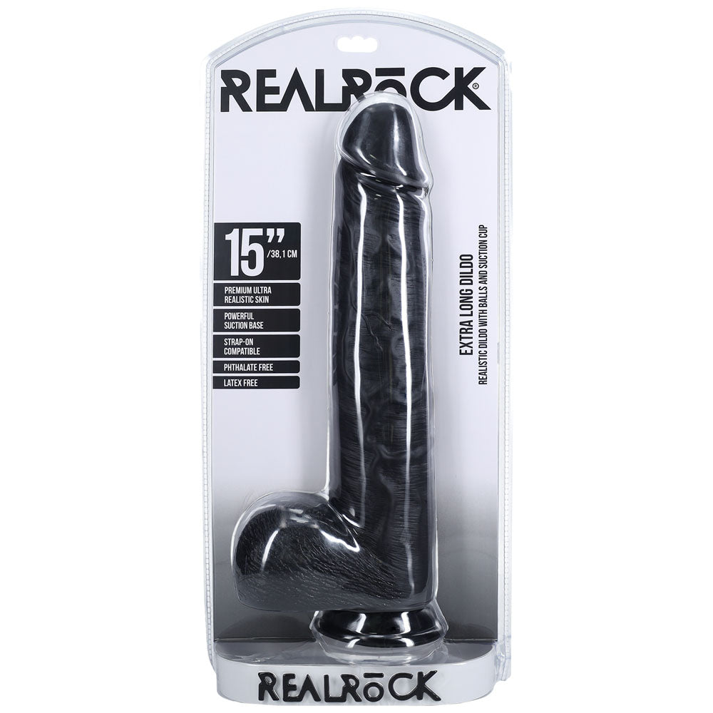REALROCK 38cm Extra Long Dildo with Balls 38 cm (15'') Extra Long Dong