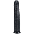 REALROCK 38cm Extra Long Dildo - Black - Black 38 cm (15'') Extra Long Dong