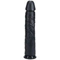 REALROCK 38cm Extra Long Dildo - Black - Black 38 cm (15'') Extra Long Dong