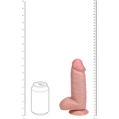 REALROCK 20cm Extra Thick Dildo with Balls - Flesh 20 cm (8'') Extra Thick Dong