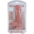 REALROCK 20cm Extra Thick Dildo with Balls - Flesh - Flesh 20 cm (8'') Extra Thick Dong