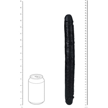 REALROCK 35cm Slim Double Dildo - Black 35 cm (14'') Double Dong