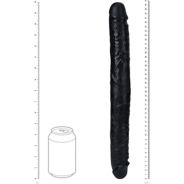 REALROCK 40cm Thick Double Dildo - Black - Black 40 cm (16'') Thick Double Dong