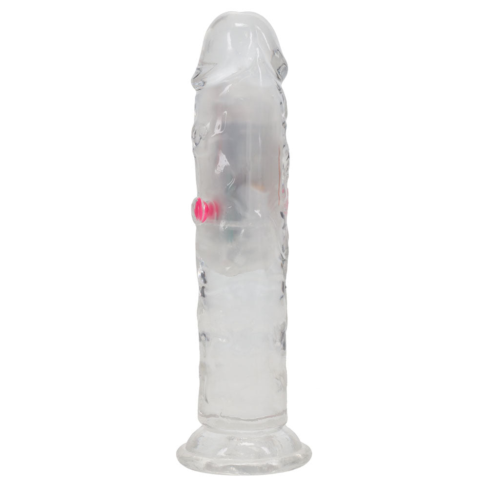 REALROCK 6'' No Balls Vibrating Dong - Clear LED 16.5 cm