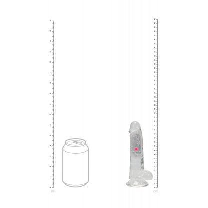 REALROCK 6'' with Balls Vibrating Dong - Clear LED 16.2 cm