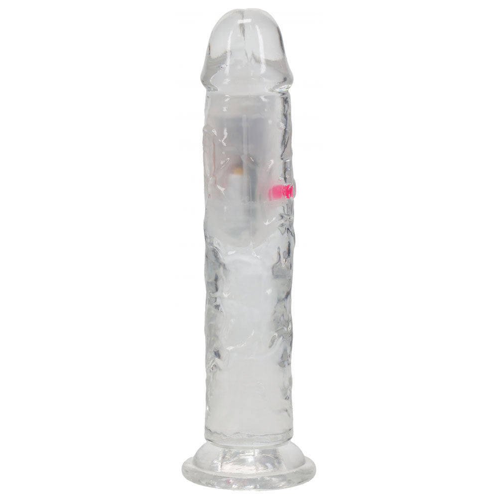 REALROCK 7'' No Balls Vibrating Dong - Clear LED 20 cm