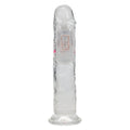 REALROCK 7'' No Balls Wireless Rechargeable LED Vibrating Dong - Clear with LED 20 cm USB Rechargeable Vibrating Dong with Remote