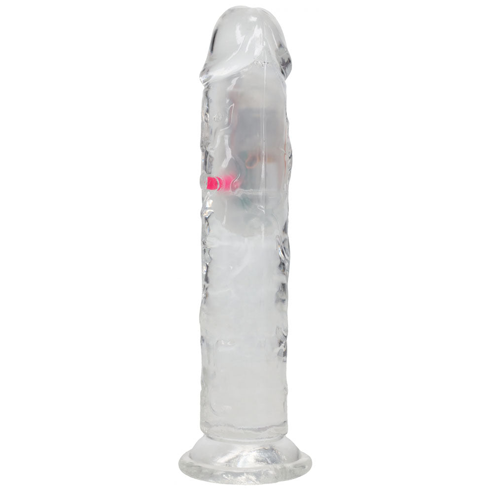 REALROCK 7'' No Balls Vibrating Dong - Clear LED 20 cm