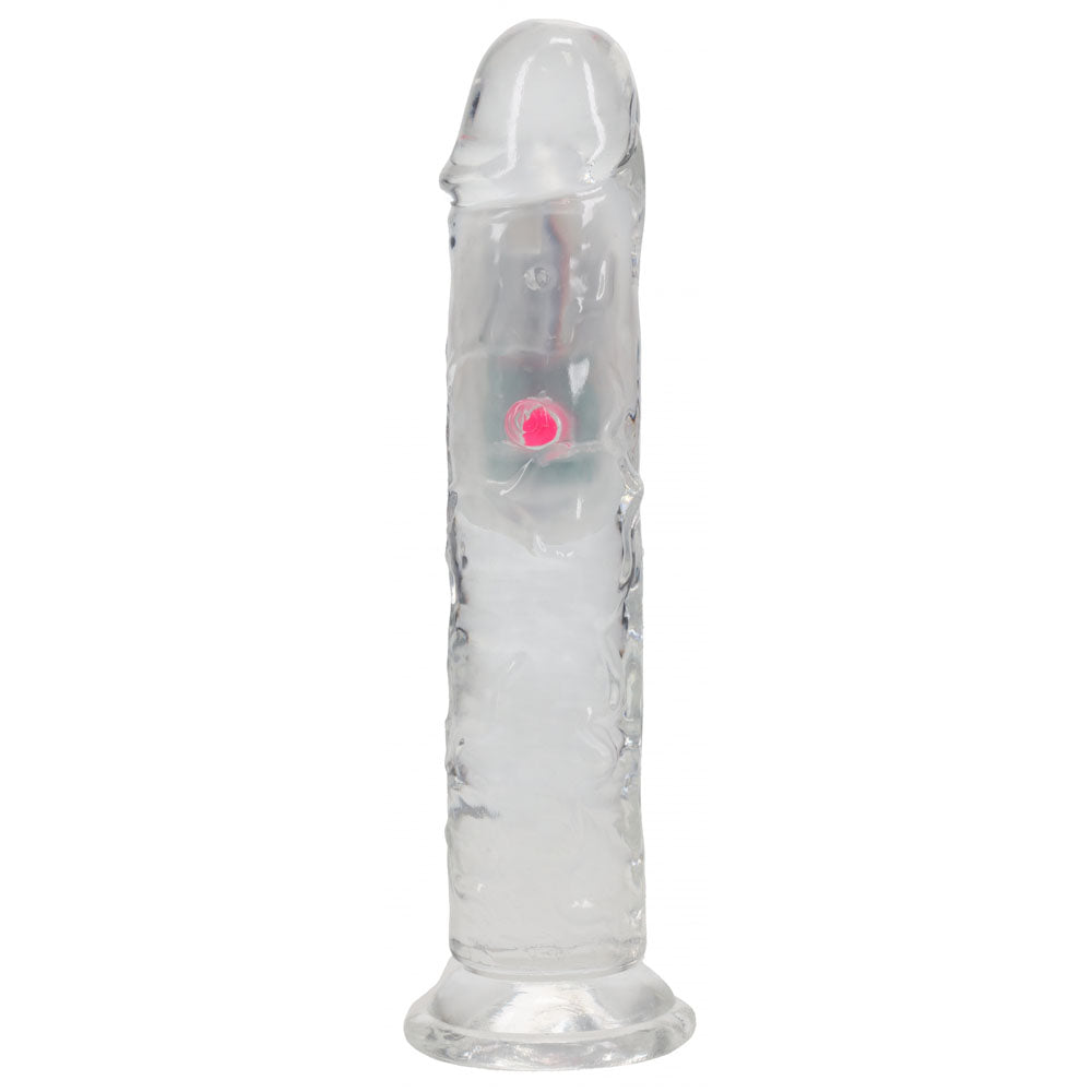 REALROCK 7'' No Balls Vibrating Dong - Clear LED 20 cm