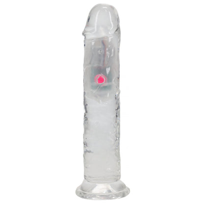 REALROCK 7'' No Balls Vibrating Dong - Clear LED 20 cm