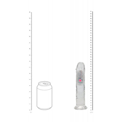 REALROCK 7'' No Balls Vibrating Dong - Clear LED 20 cm