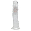 REALROCK 8'' No Balls Wireless Rechargeable LED Vibrating Dong - Clear with LED 22 cm USB Rechargeable Vibrating Dong with Remote