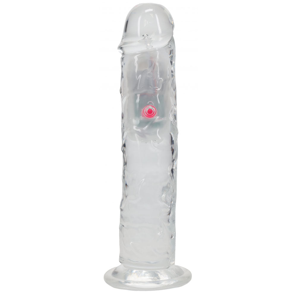 REALROCK 8'' No Balls Vibrating Dong - Clear LED 22 cm
