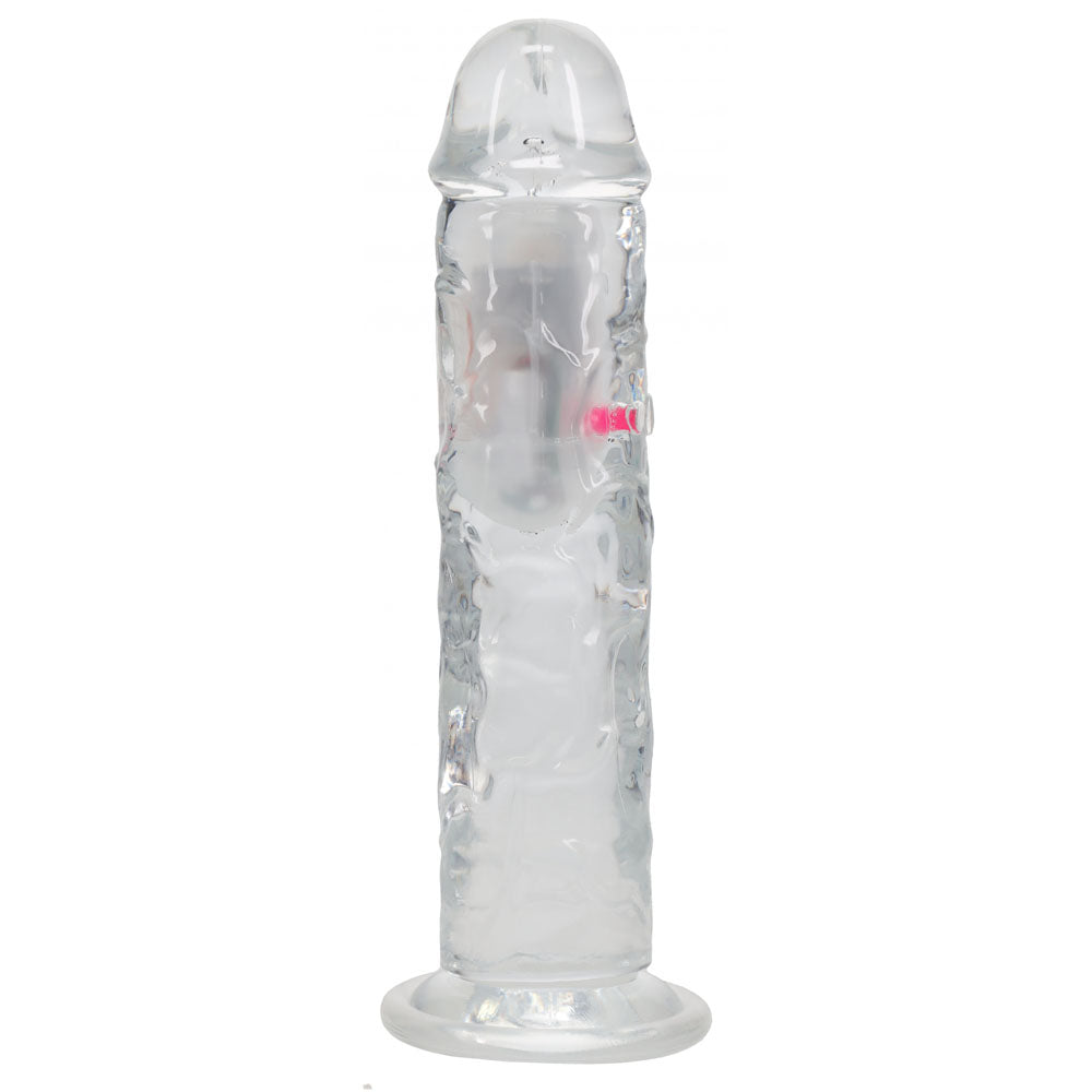 REALROCK 8'' No Balls Vibrating Dong - Clear LED 22 cm