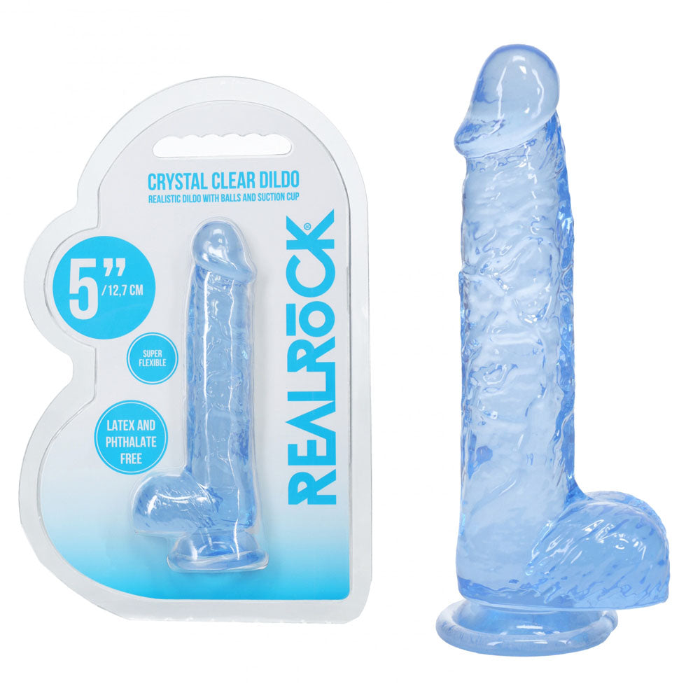 REALROCK 5'' Crystal Dildo with Balls 14.7 cm Dong