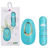 Maia JESSI 420 Remote - Sky Blue 7.6 cm USB Rechargeable Bullet with Wireless Remote - Image 1