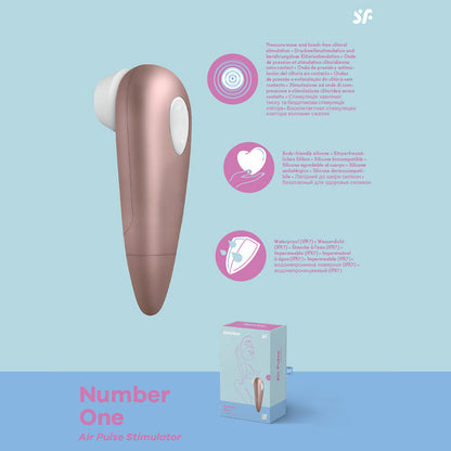 Satisfyer Number 1 Clitoral Stimulator in Elegant Rose Gold - Pleasure