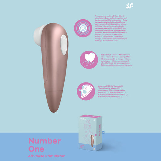 Satisfyer Number 1 Clitoral Stimulator in Elegant Rose Gold - Pleasure