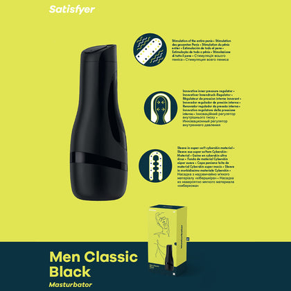 Satisfyer Men Classic Stroker - Ultimate Black Pleasure Device