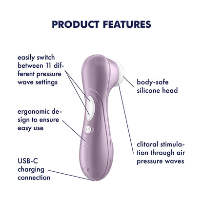 Satisfyer Pro 2 - Touch-Free USB-Rechargeable Clitoral Stimulator