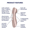 Satisfyer Pro 2+ Rose Gold - Rose Gold Touch-Free USB-C Rechargeable Clitoral Stimulator with Vibration
