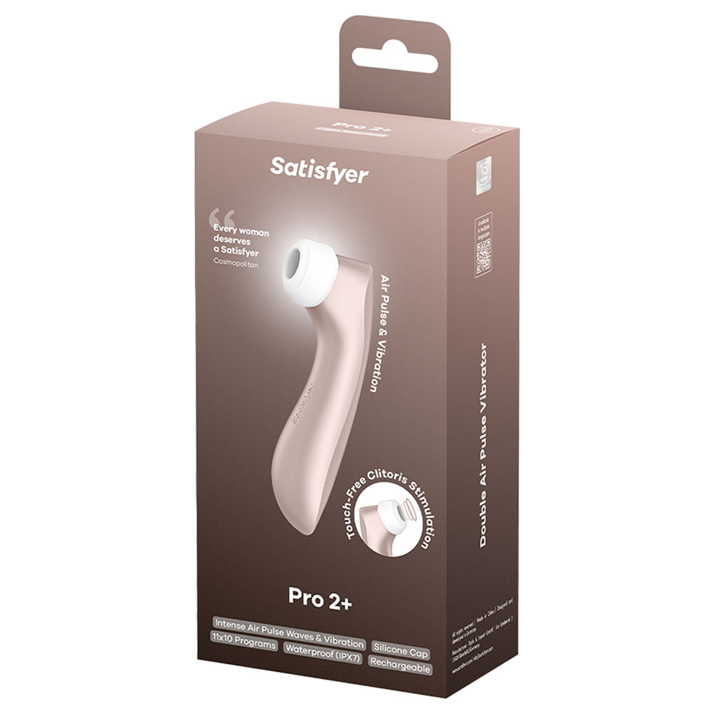 Satisfyer Pro 2+ Rose Gold Clitoral Stimulator with Vibration
