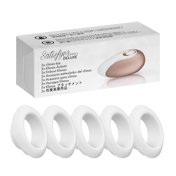Satisfyer Pro Deluxe Climax Heads - 5 Replacement Silicone Heads for Satisfyer Pro Deluxe - Image 1