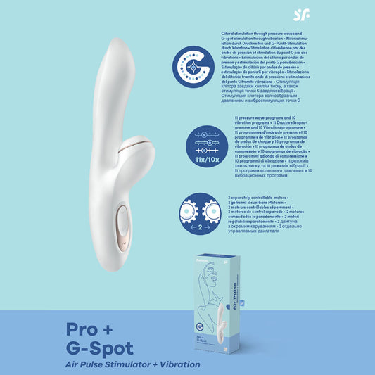 Satisfyer Pro + G-Spot - White 22 cm Rabbit Vibrator