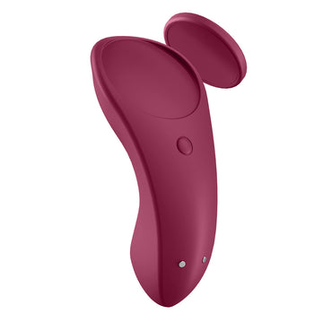 Pink handheld electronic device on a white background