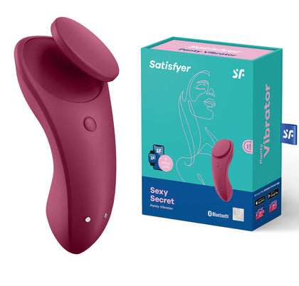 Pink Satisfyer product with packaging on a white background