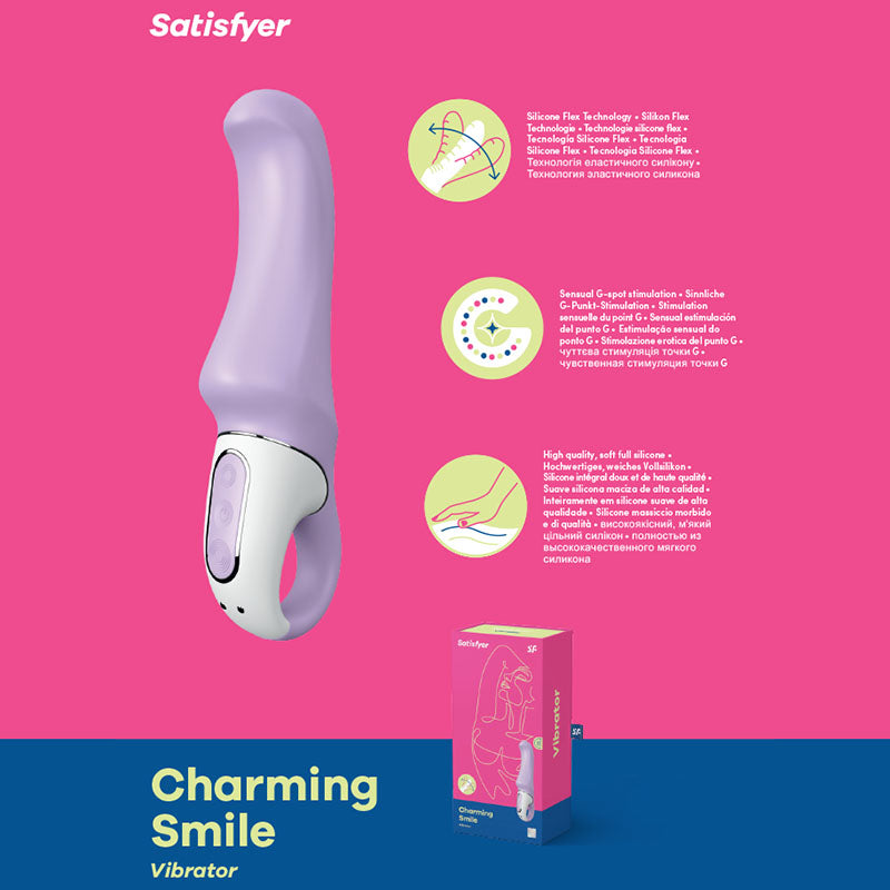 Satisfyer Vibes - Charming Smile - Lilac USB Rechargeable Vibrator - Image 1