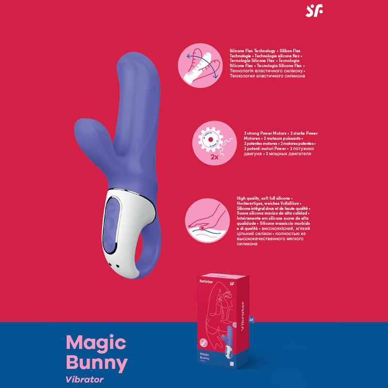 Satisfyer Vibes - Magic Bunny - Purple USB Rechargeable Rabbit Vibrator - Image 1